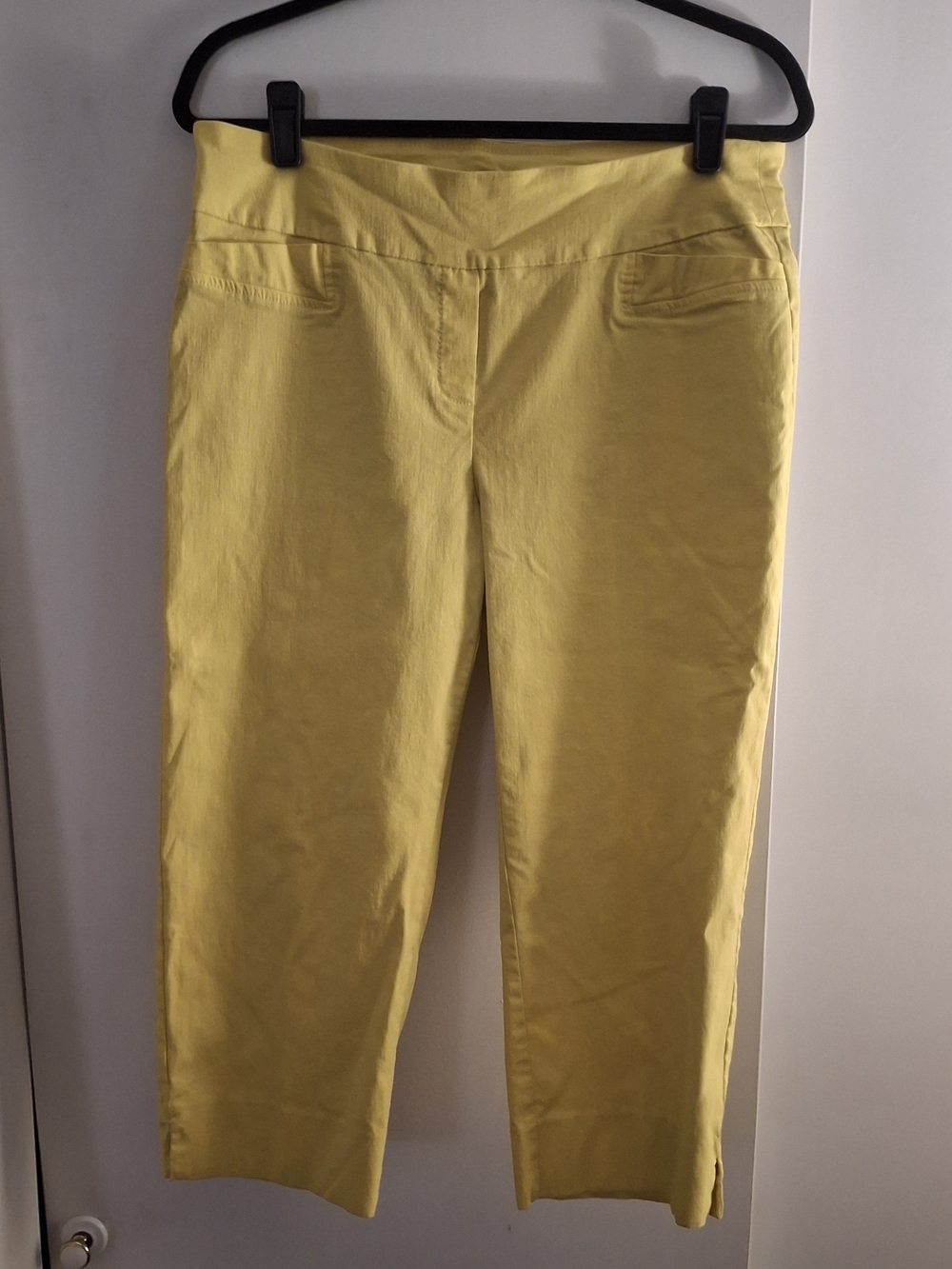 Zac & Rachel Women's Yellow Pull-On Crop Pants